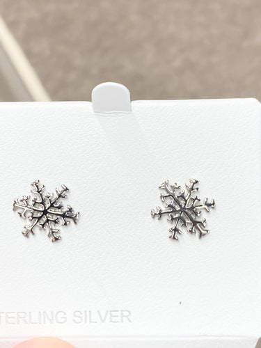 Sterling Silver Snowflake Earrings