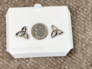 Celtic Infinity Silver Earrings