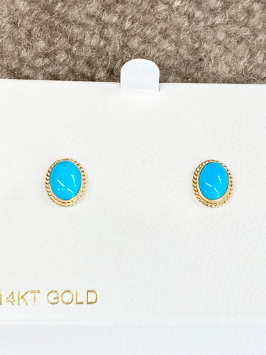 Turquoise Gold Earrings