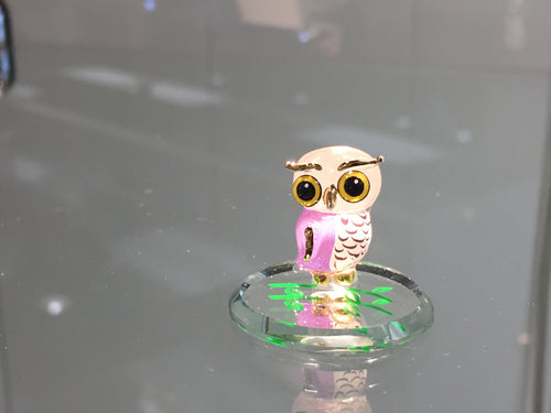 Owl Glass Figurine