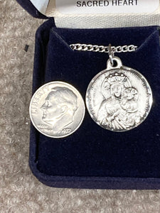Our Lady Of Czestochowa Silver Pendant And Chain