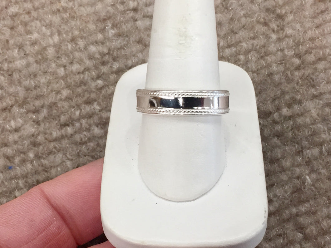 Silver Men's Wedding Ring