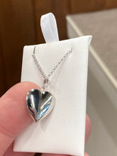 Load image into Gallery viewer, Silver Diamond Heart Locket