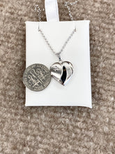 Load image into Gallery viewer, Silver Diamond Heart Locket