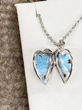 Load image into Gallery viewer, Silver Diamond Heart Locket