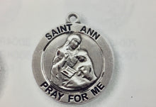 Load image into Gallery viewer, Saint Ann Pendant With 18 Inch Silver Curb Chain Religious