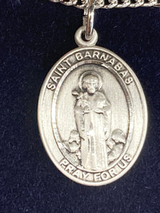 Saint Barnabas Silver Pendant And Chain