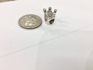 Silver Crown Bead
