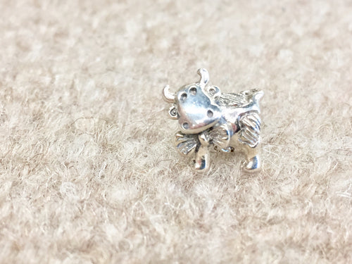 Cow Silver Bead