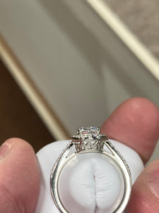 Silver Swarovski Zirconia Halo Ring