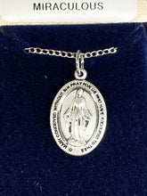 Load image into Gallery viewer, Silver Miraculous Medal And Chain