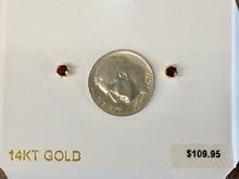 Charger l&#39;image dans la galerie, Mozambique Garnet Gold Earrings