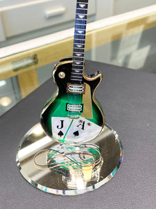 Black Jack Guitar Glass Figurine