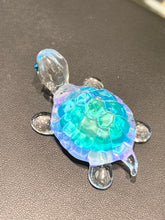 Cargar imagen en el visor de la galería, Blue Turtle Glass Figurine