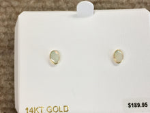 Load image into Gallery viewer, Gold Opal Earrings