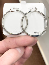 Load image into Gallery viewer, Silver Hoop Earrings