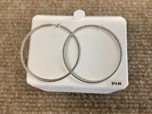 Load image into Gallery viewer, Big Silver Hoop Earrings