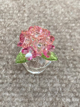 Load image into Gallery viewer, Pink Hydrangea Crystal Figurine