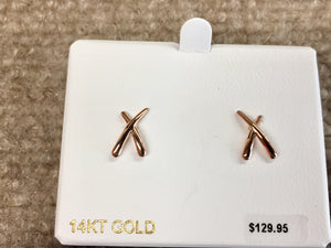 Rose Gold Geometric Earrings