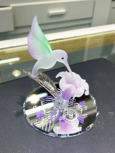 Hummingbird Glass Figurine