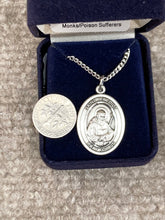 Load image into Gallery viewer, Saint Benedict Silver Medal With Silver 24 Inch Chain Religious