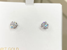 Cargar imagen en el visor de la galería, Lab Created 2.38 Carat Round White Gold Diamond Earrings
