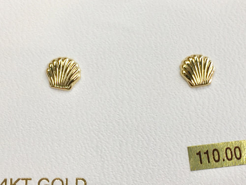 Gold Sea Shell Earrings