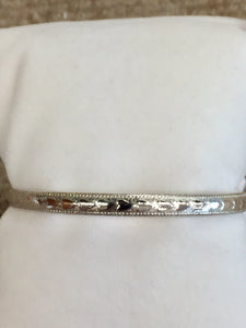 Silver Children's Heart Bangle Bracelet