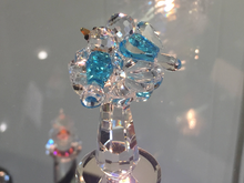 Load image into Gallery viewer, Blue Birds Bath Crystal Figurine