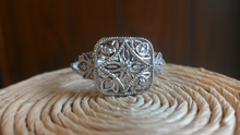 Load image into Gallery viewer, Diamond Silver Filigree Ring