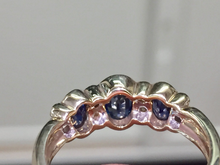 Load image into Gallery viewer, Sapphire And Diamond 14 K Yellow Gold Ring
