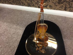 Violin Glass Figurine