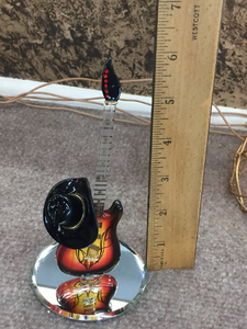 Country Guitar Glass Figurine