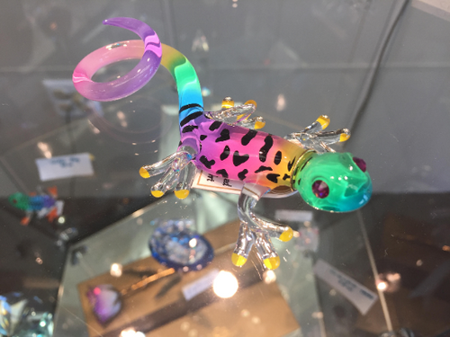 Gecko Glass Figurine