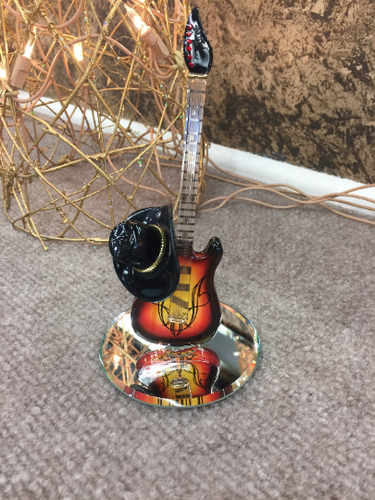 Country Guitar Glass Figurine