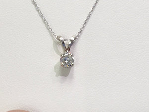 Diamond Pendant With Chain White Gold