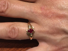 Load image into Gallery viewer, Ruby And Diamond 14 K Gold Ring