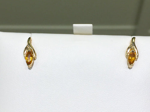 Gold Citrine Earrings