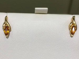 Gold Citrine Earrings