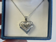 Load image into Gallery viewer, Sterling Silver Heart Pendant And Adjustable Chain