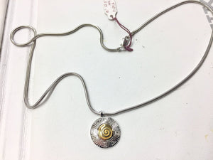 Silver And Gold Pendant With Chain