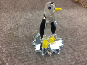 Penguin Glass Figurine Glass Baron