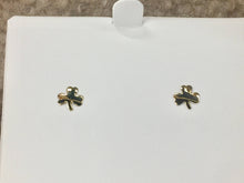 Load image into Gallery viewer, Clover Earrings 14 K Yellow Gold Studs