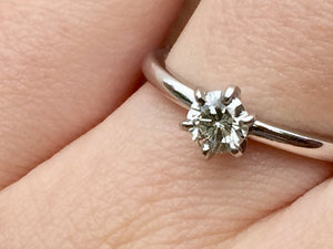 Platinum Diamond Engagement Ring 0.38 Carats