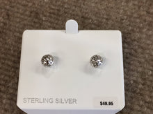 Cargar imagen en el visor de la galería, Sterling Silver 8 Millimeter Ball Stud Earrings