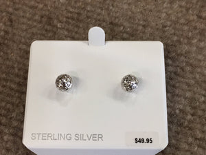 Sterling Silver 8 Millimeter Ball Stud Earrings
