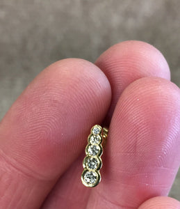 Half Carat Diamond Gold Earrings