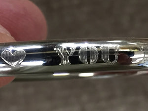 Silver Baby Bangle Bracelet Love You To The Moon And Back
