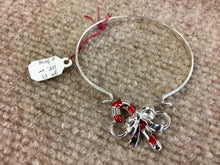 Load image into Gallery viewer, Candy Cane Silver Bracelet With Removable Center Piece 7&quot;