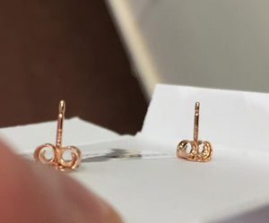 Rose Gold Knot Stud Earrings